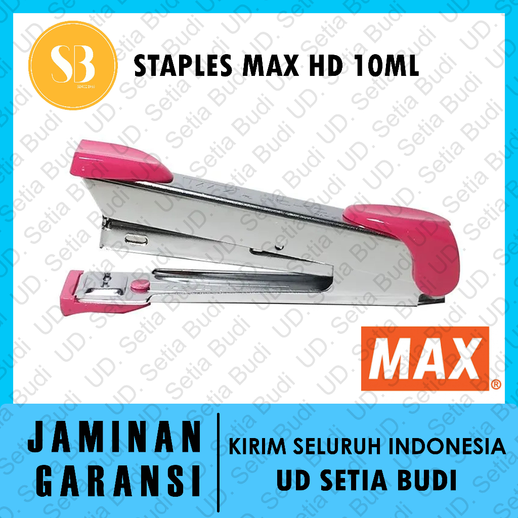 Stapler Max HD 10 Ml Staples Kertas Asli Jepang