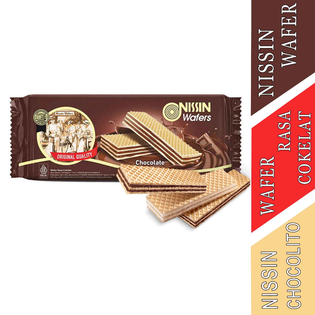 

Wafer Cream Choco - Nissin Wafer - Wafer Rasa Cokelat - 110gr