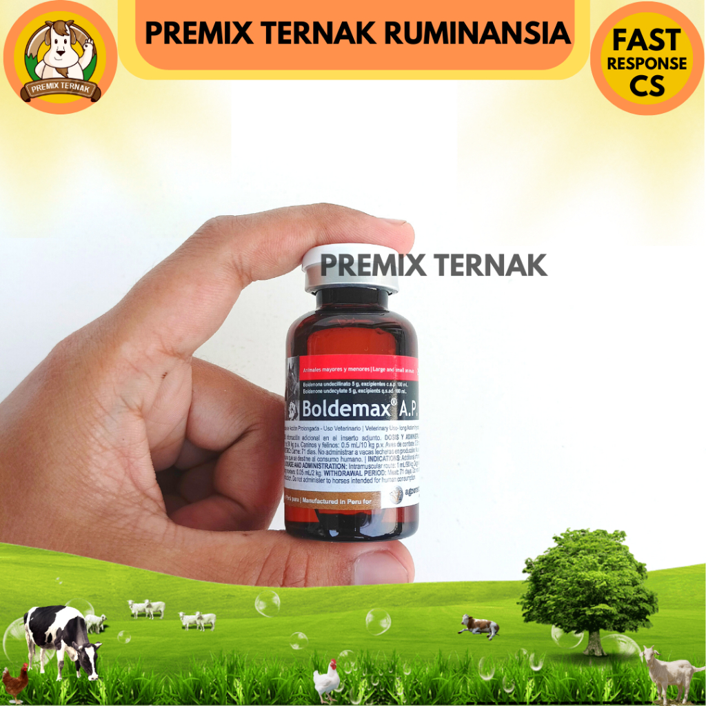 BOLDEMAX AP 20 ml - Obat Penggemukan Hewan Ternak 100% Original