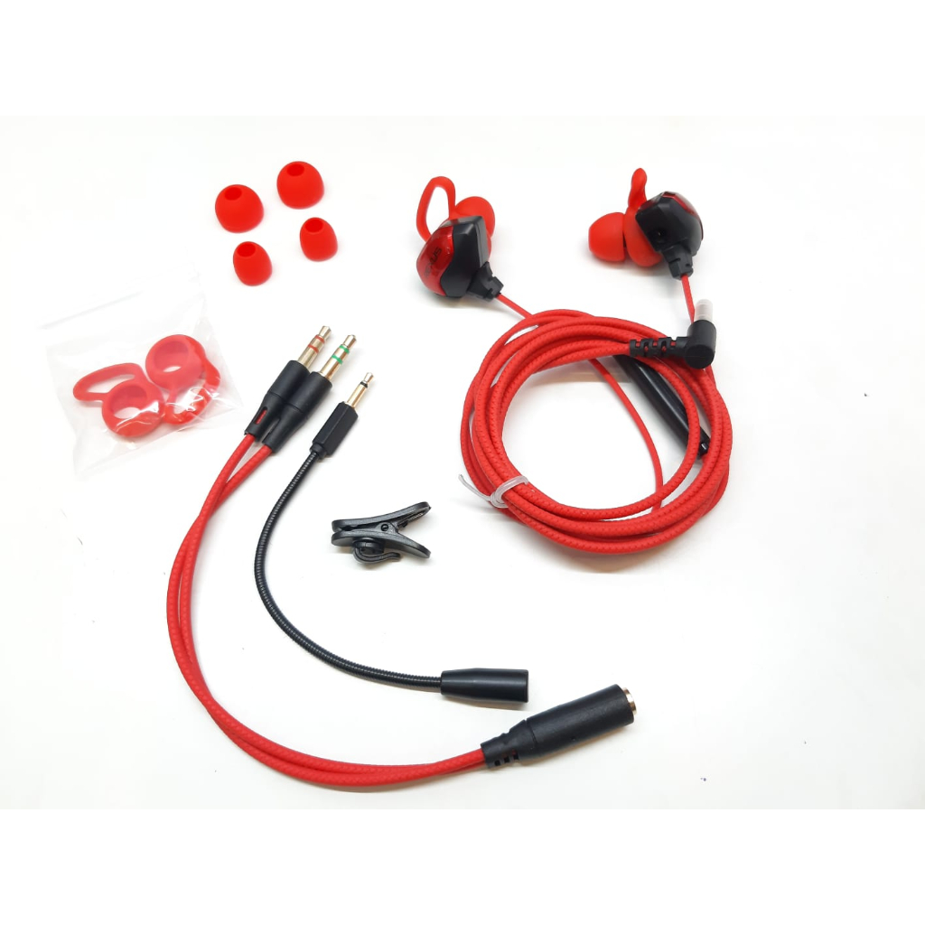 Headset Rexus Earphone VONIX ME6 RED Earphone Gaming Rexus