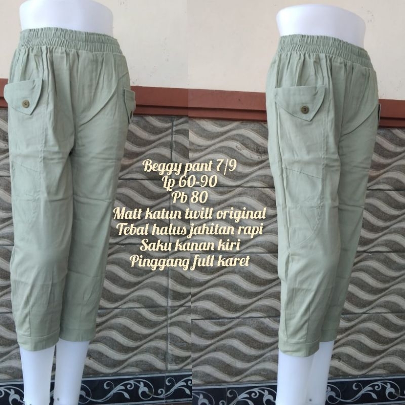 CELANA BEGGY 7/9,,CELANA KEKINIAN//CELANA BEGGY PANT//CELANA TWILL ORIGINAL