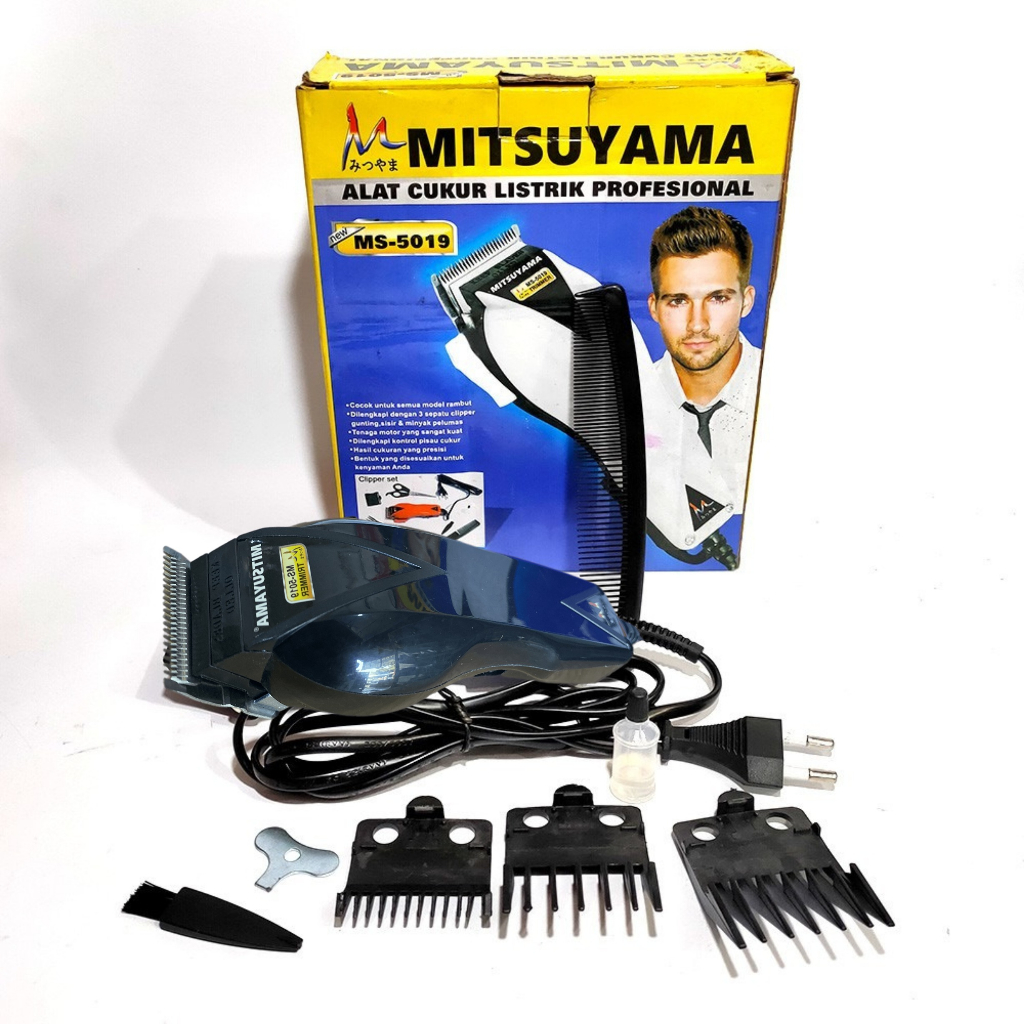 ALAT CUKUR RAMBUT LISTRIK MITSUYAMA MS-5019 HAIR CLIPPER MESIN CUKUR LISTRIK