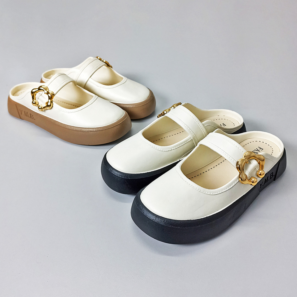 Sandal Wanita Jelly Mary Janes Slip On Selop Import Korea Style Sendal Cewek Kekinian Style Trendy Casual Azgalery SPT-66