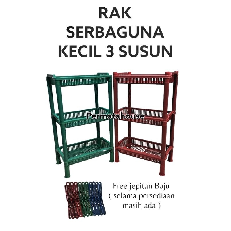 Rak Susun 3 Serba Guna Kecil / Rak Alat Tulis / Rak Bumbu Dapur