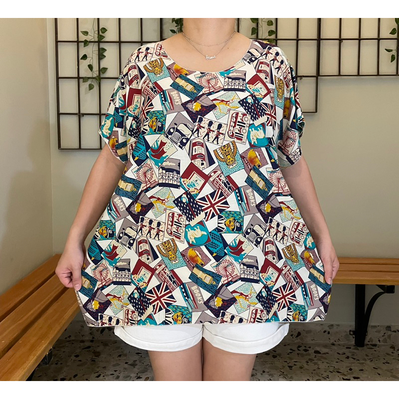 BAJU BALI ABSTRAK SUPER JUMBO FIT TO XXXXL SJ/city REAL PICT