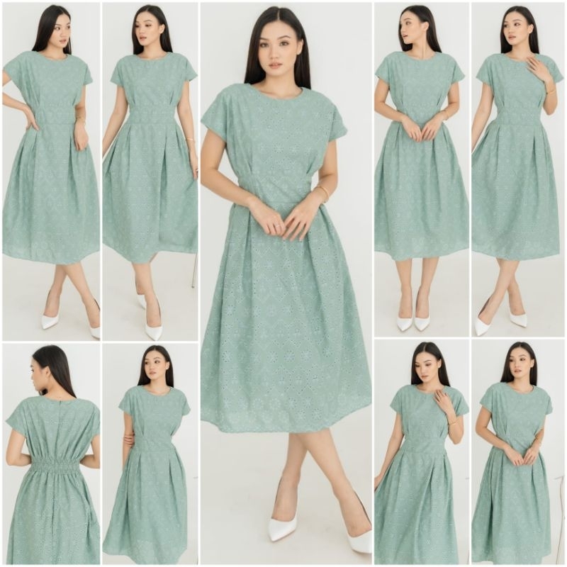 ♡ PREMIUM ♡ ORIGINAL ! PYPPER EYELET CLASSIC ELEGANT MIDI PARTY DRESS