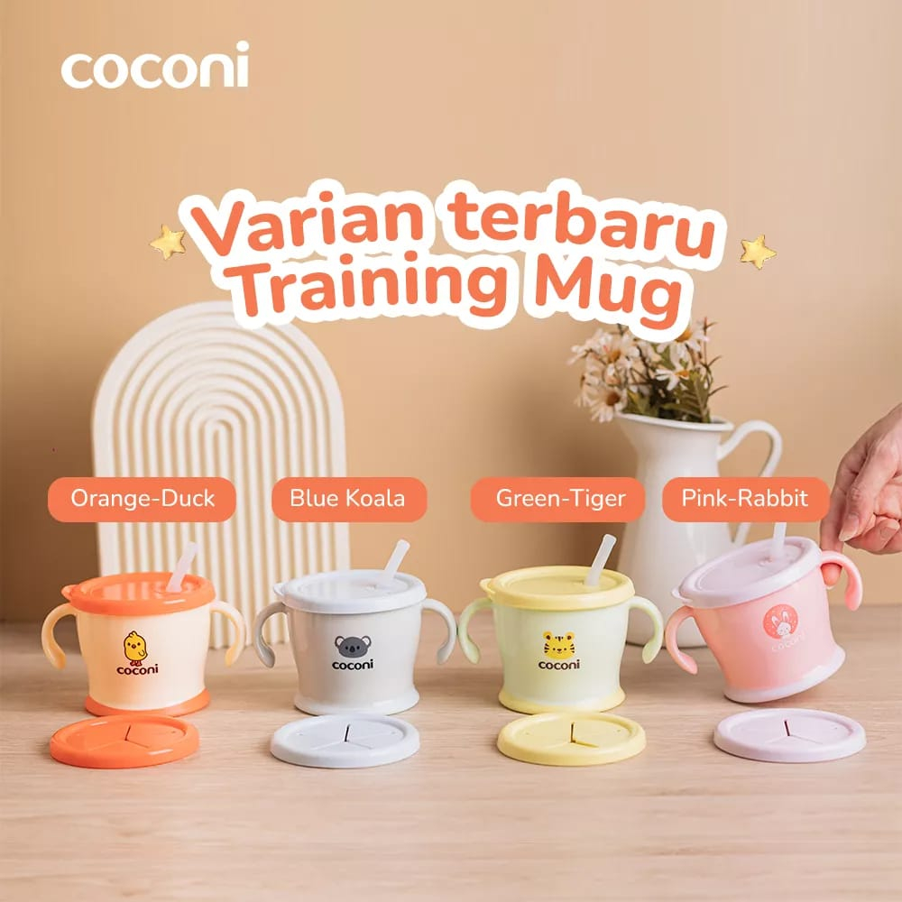 Coconi Early Age Straw Training Mug - Gelas Sedotan Anak