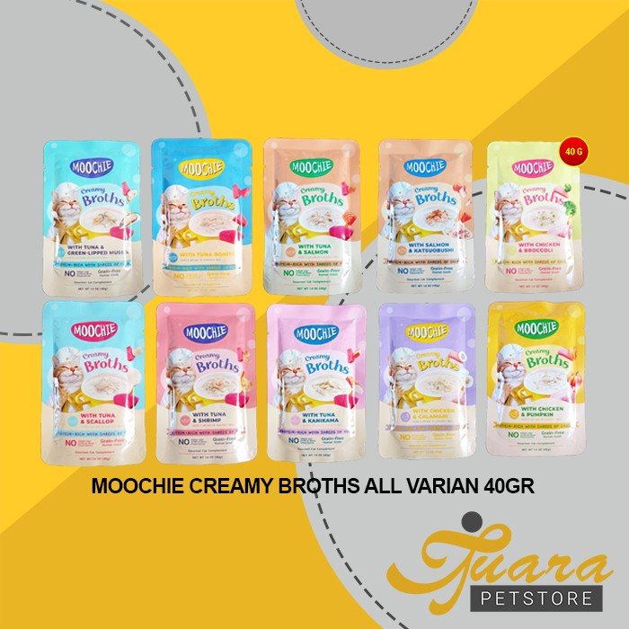 Snack Kucing Cemilan Cat Treats Moochie Creamy 40 Gram