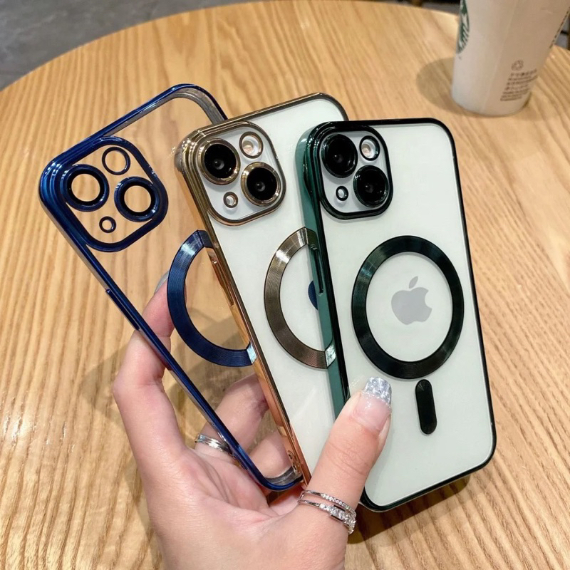Clear Magsafe Electroplating LensGuard Case for iPhone  X XR