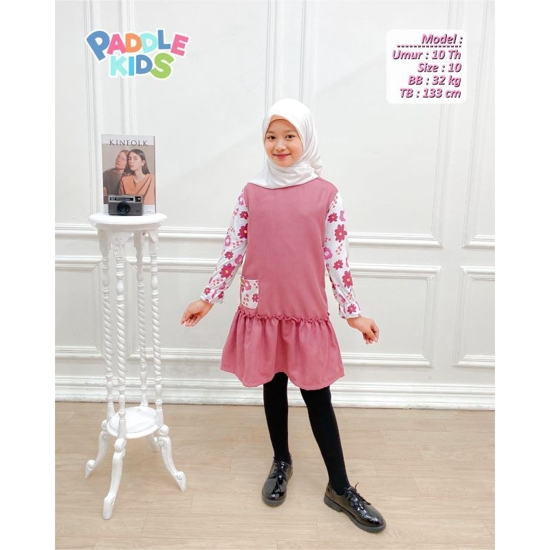 WHITISH TUNIC BY PADDLEKIDS / tunik anak corduray by paddle kids merah