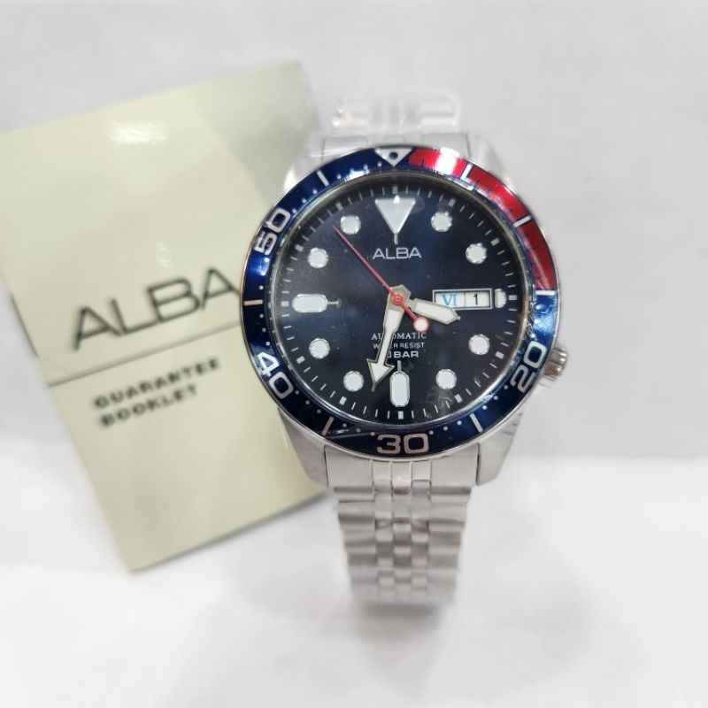 Jam tangan pria Alba AL4191X1 AL 4191 PEPSI Automatic Original