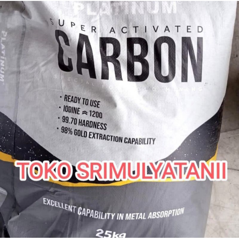 1 sak 25kg karbon/carbon aktif platinum