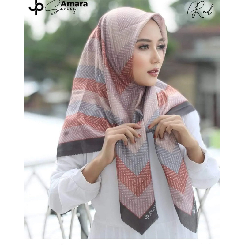 Jilbab segiempat motif hijab voal premium