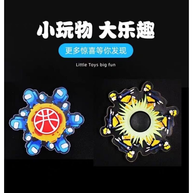 Mainan Spinner Anime Kartun Motorik Anak Latih Jari Tangan / Mainan Anti Stres Motif Kartun Anime / Mainan Kreatif Deformation Fidget Spinner Fingertip Mechanical Gyro