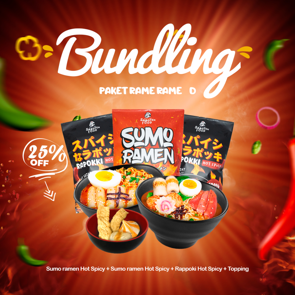 

Sabotenfood - Bundling Paket Rame Rame D + XTRA Topping