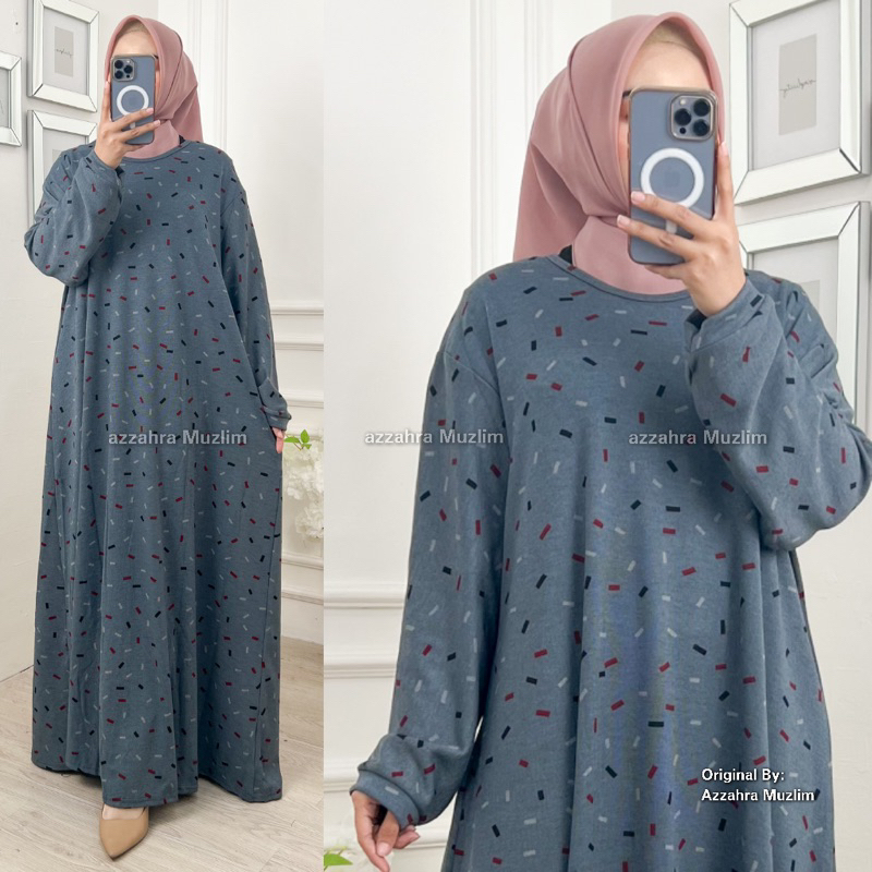 Siena Maxy - LD120-130 Gamis Denim Diana Jumbo Bigsize Bumil / R.22 -  025-5944