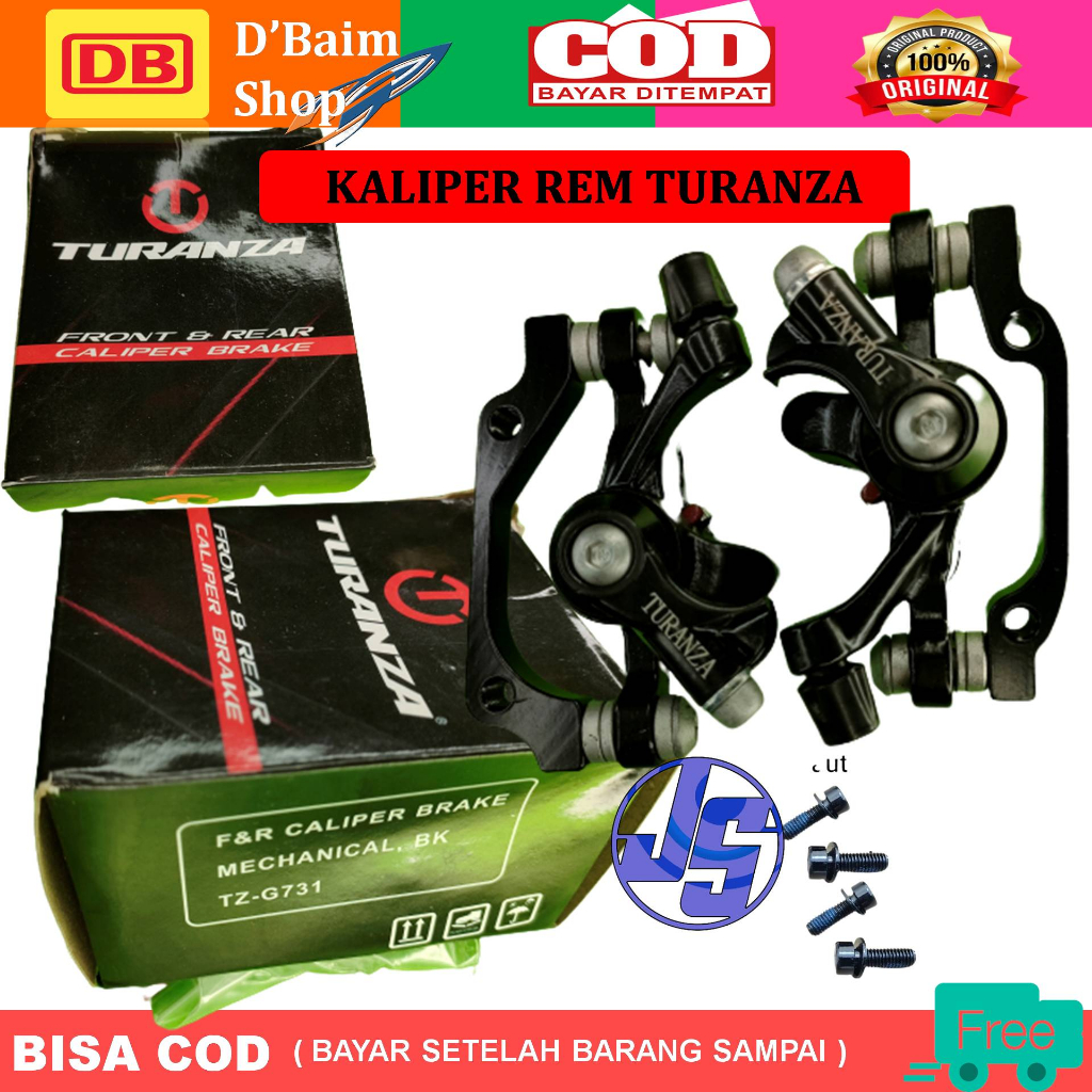 Kaliper Rem Cakram Turanza Kepala Kaliper Rem Cakram Disk Disc Brake Sepeda Sepedah Lipat MTB Gunung CTB Depan Belakang