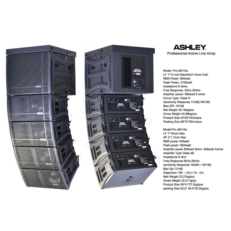 Speaker Line Array Ashley pro-dB110A -10 inch Flying Sub Pro-dB115A - 15 inch
