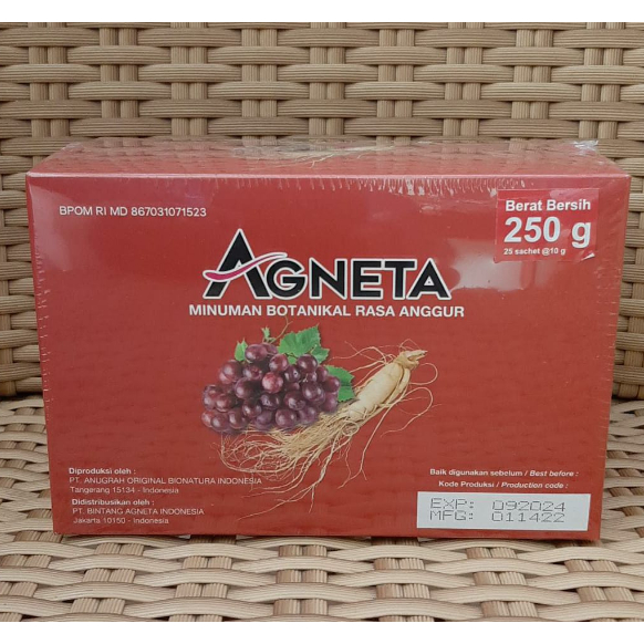 AGNETA ORIGINAL MINUMAN SERBUK RASA ANGGUR 1 BOX 25 SACHET