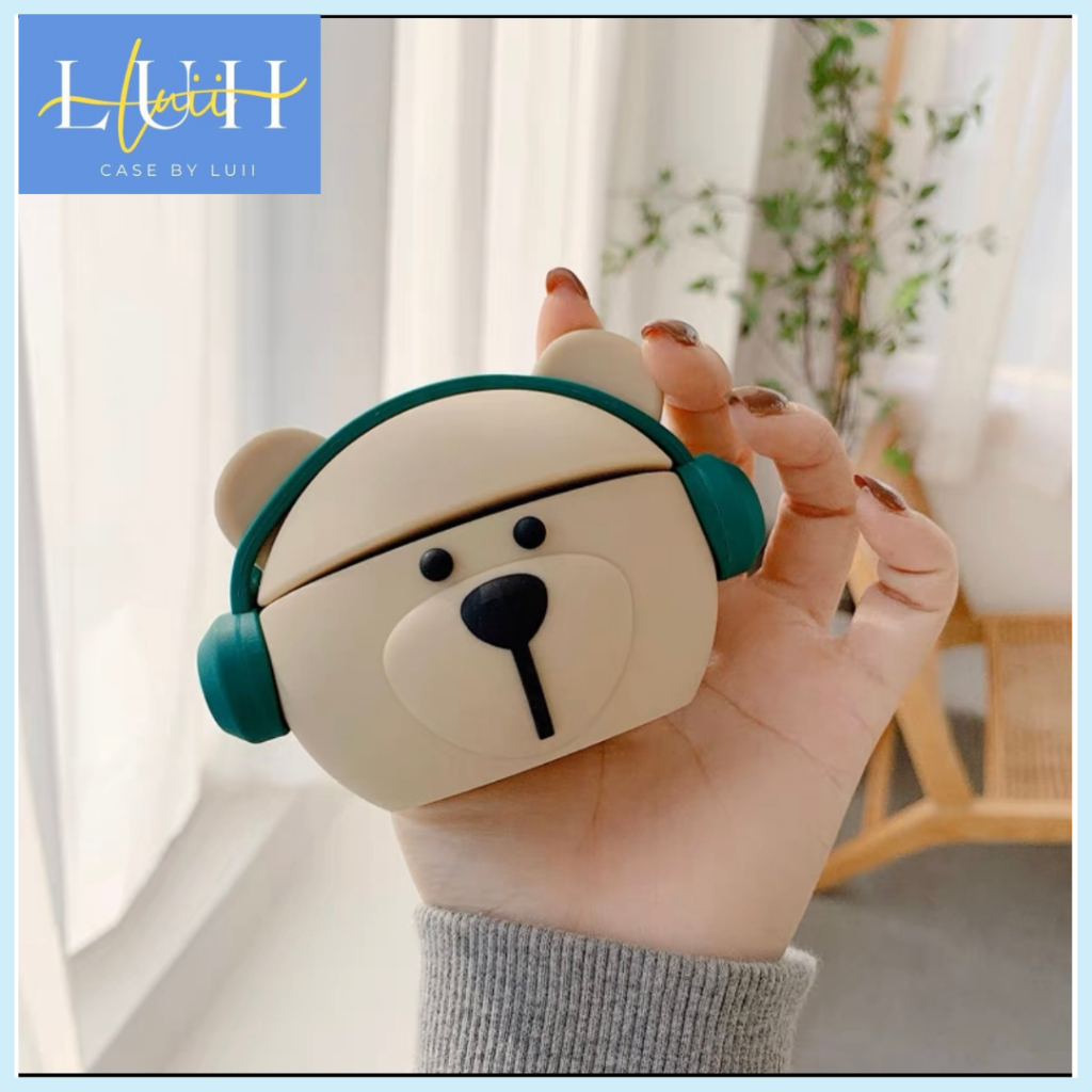 LUII - CASING AIRPODS 1,2,3 PRO 1,2 BEAR AESTHETIC / CASE AIRPODS