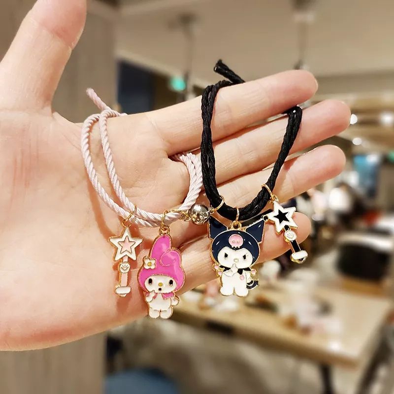 2pcs Gelang Persahabatan Kuromi Bestfriend Bracelet Gelang Magnet Multifungsi Gelang Doraemon