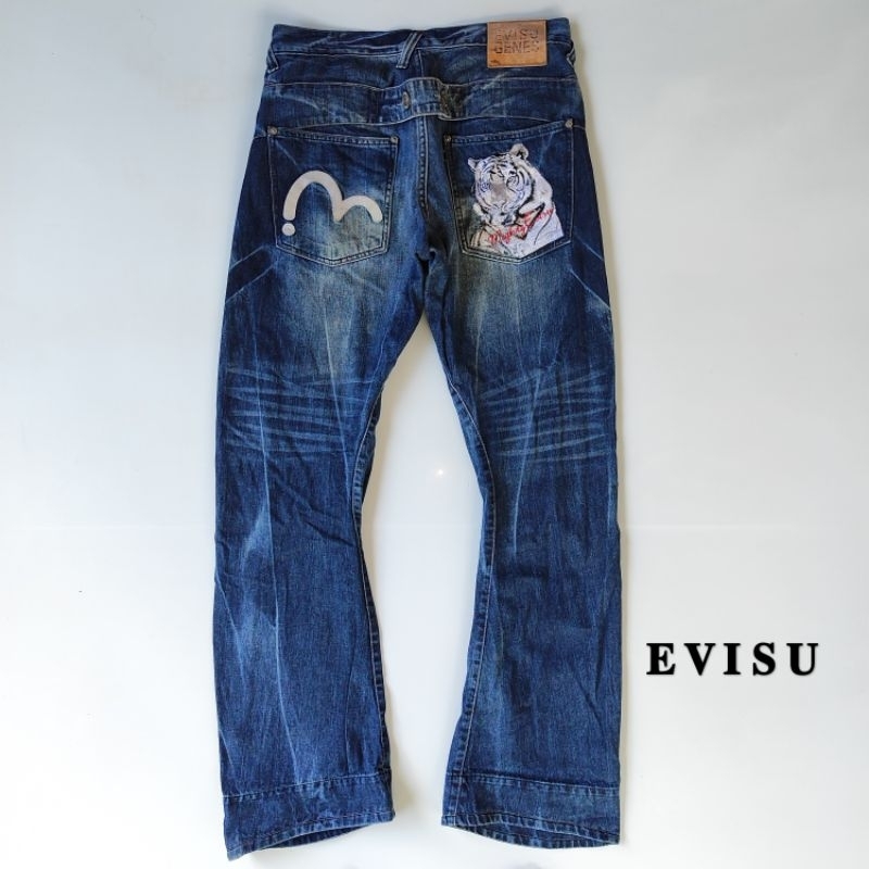 celana jeans evisu sukajn tiger size 30 fit 32
