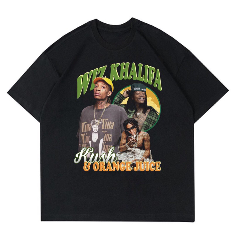 KAOS RAPPER WIZ KHALIFA - KUSH AND ORANGE JUICE | T-SHIRT RAP TEE WIZ KHALIFA OVERSIZE | BAJU WIZ KH