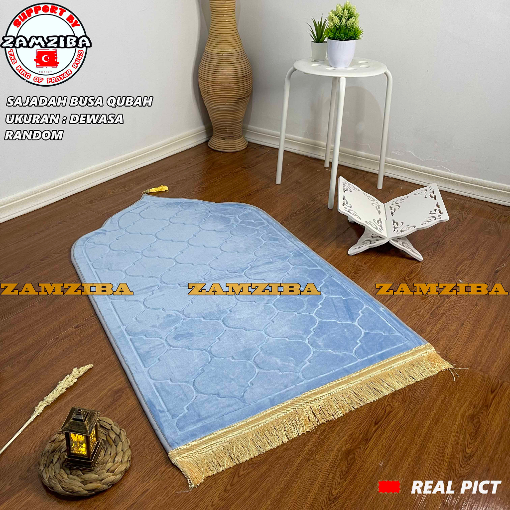 Sajadah Turki Premium Anti Slip Tebal Dan Halus Model Qubah Perlengkapan Sholat