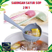 

centong sayur Sendok Sup Saring Kuah 2 in 1 / Centong Sup 2 in 1 praktis
