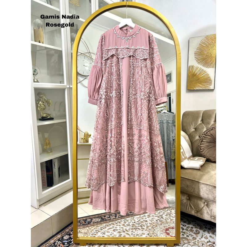 Realpict Gamis Nadia  / Gamis Terbaru / Gamis Modern / Gamis Pesta / Gamis Kekinian / Gamis Kondangan / Gamis Terbaru / Gamis Mewah