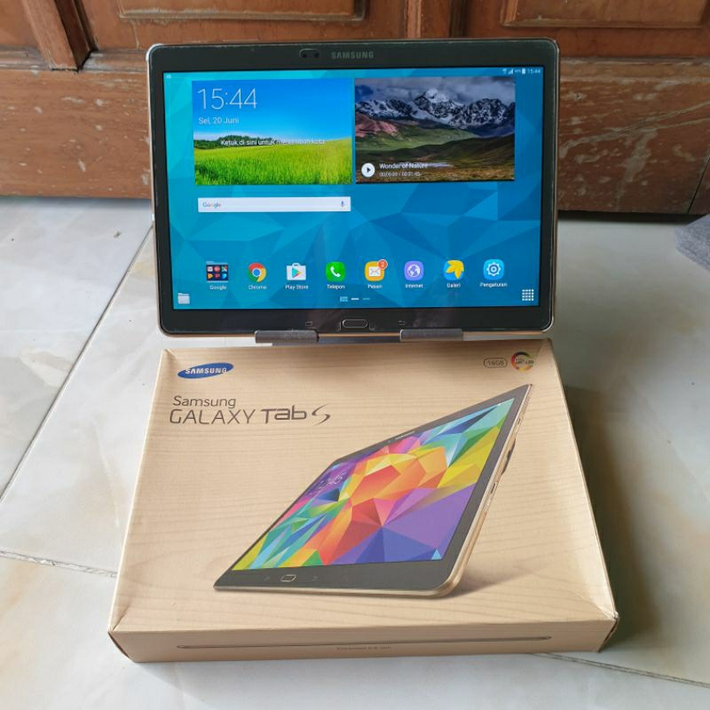 Samsung Tab S 10inch 3/16 second mulus dan lengkap