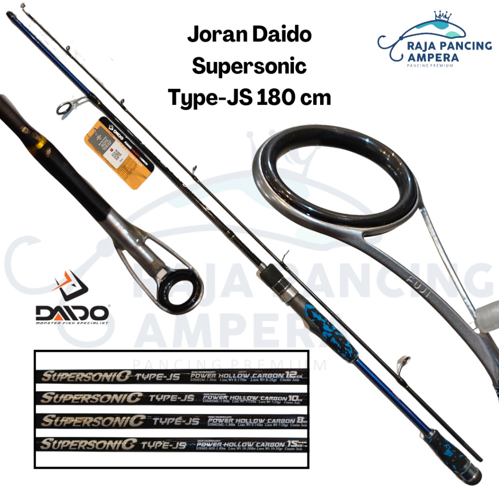 Joran Daido Supersonic Type-JS 180 cm | Stik Pancing Carbon Solid