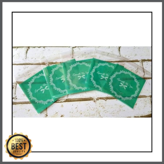 

PLASTIK FANCY COOKIES - KUE - PERMEN - ACCESSORIES LACE GREEN 10X10 Terbaru