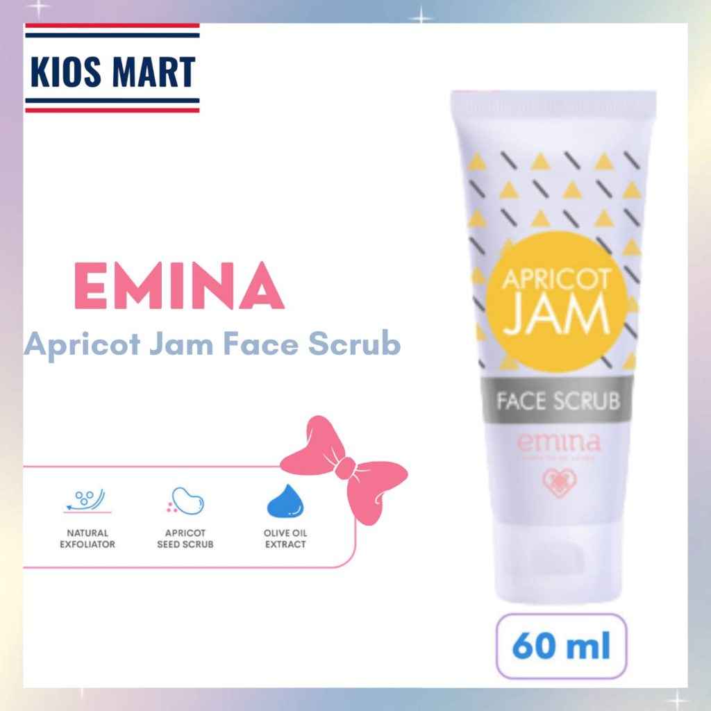 Emina Apricot Jam Face Scrub 60 ml - Scrub Eksfoliasi Wajah