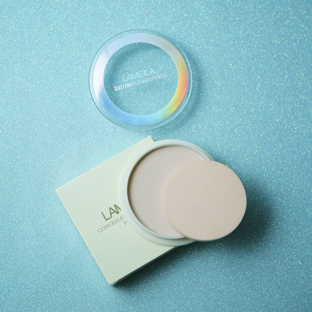 LAMEILA Silky Powder Concealer Clear Full Cover Bedak Makeup I Tahan Lama I Melembahkan Kulit I Kontrol Minyak