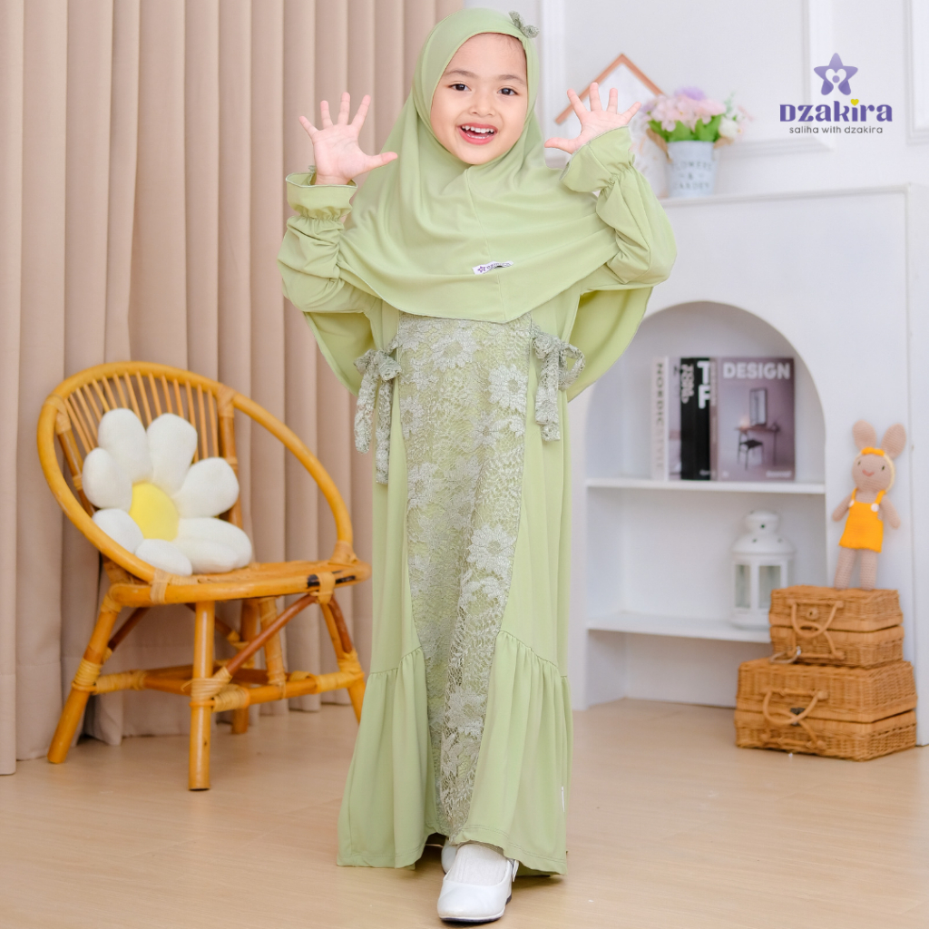 GAMIS MELISHA 0-10THN BAHAN JERSEY PREMIUM MIX BRUKAT BY DZAKIRA