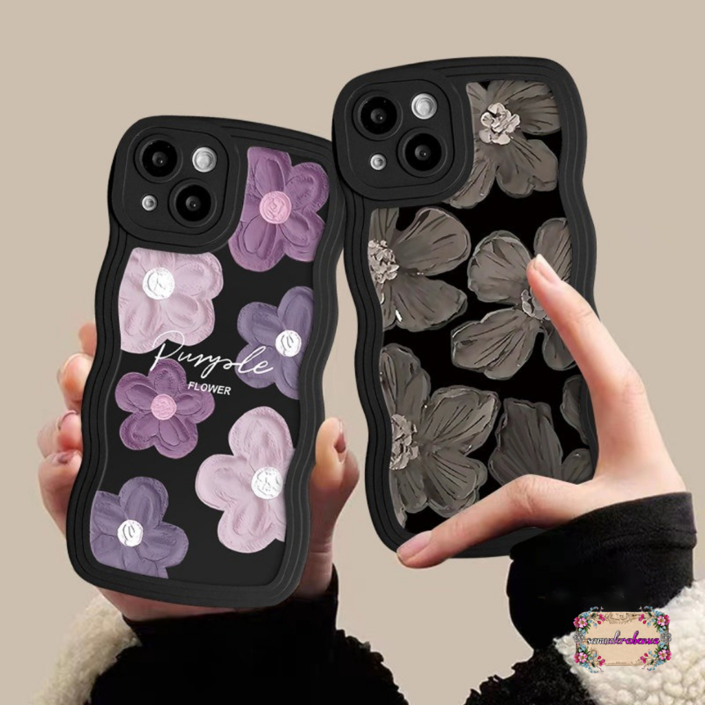 SS833 SOFTCASE SILIKON CASE CASING PURPLE FLOWER OIL PAINTING FOR OPPO A57 2022 A77S A58 A78 A71 A74 A95 A83 F1S A59 F5 F7 RENO 4 4F F17 5 5F F19 PRO 6 7 8 4G 7Z 7 8 5G 8T F11 PRO SB5654