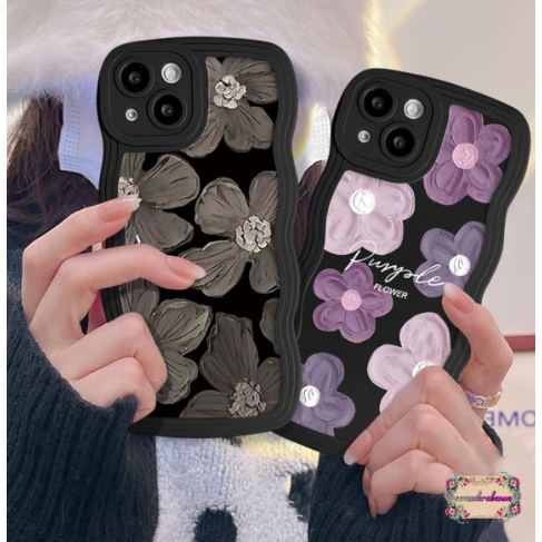 SS833 SOFTCASE SILIKON CASE CASING PURPLE FLOWER OIL PAINTING FOR VIVO Y30 Y50 Y30I Y71 Y81 Y83 Y91 Y93 Y91C Y1S V5 V5S V5 LITE V7+ V20 V21E V21 V25 V25E V27 PRO S16 V27E S16E SB5659