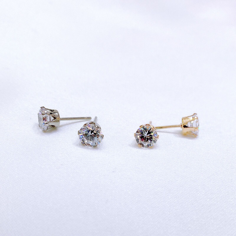 anting bulat kecil titanium anti karat / anting simple wanita