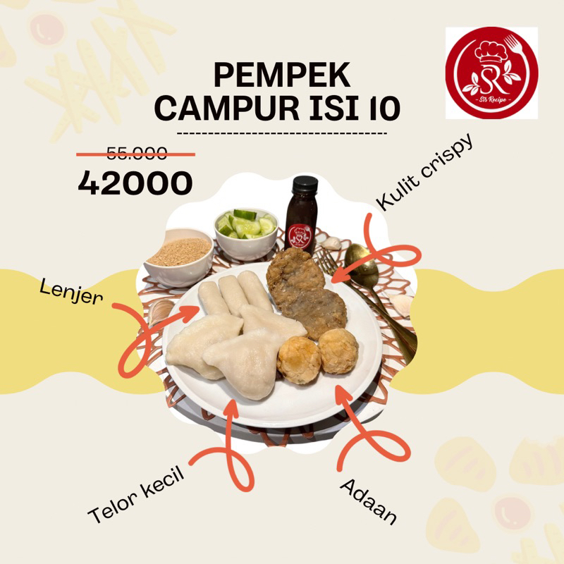 

Pempek palembang campur isi 10 + cuko 100ml + vakum frozen | pempek sisrecipe