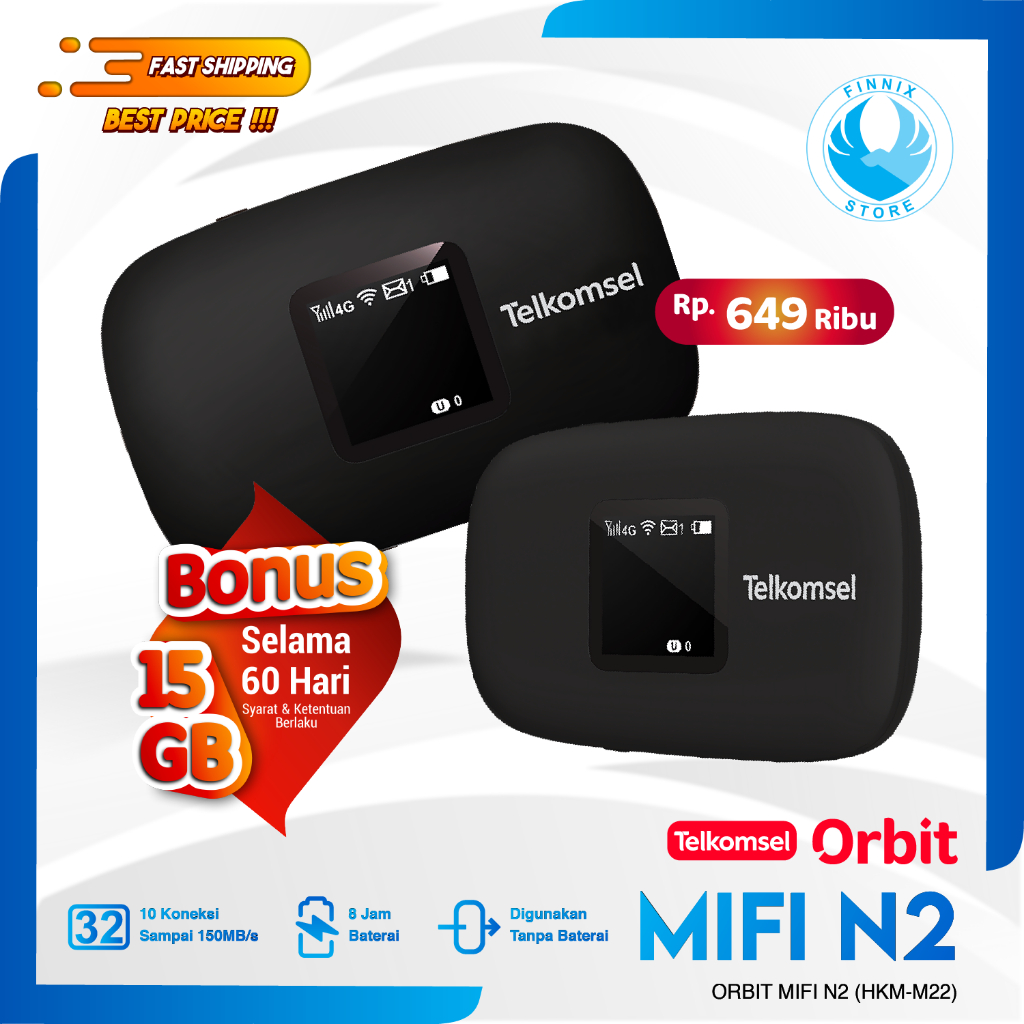 HKM Orbit Mifi N1 / N2 - M21 M22 Modem Mifi Wifi Telkomsel 4G LTE