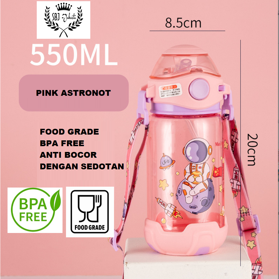 BOTOL MINUM Anak Maxhome 550ml 570ml 650ml Anti Bocor Wildlife Foodgrade