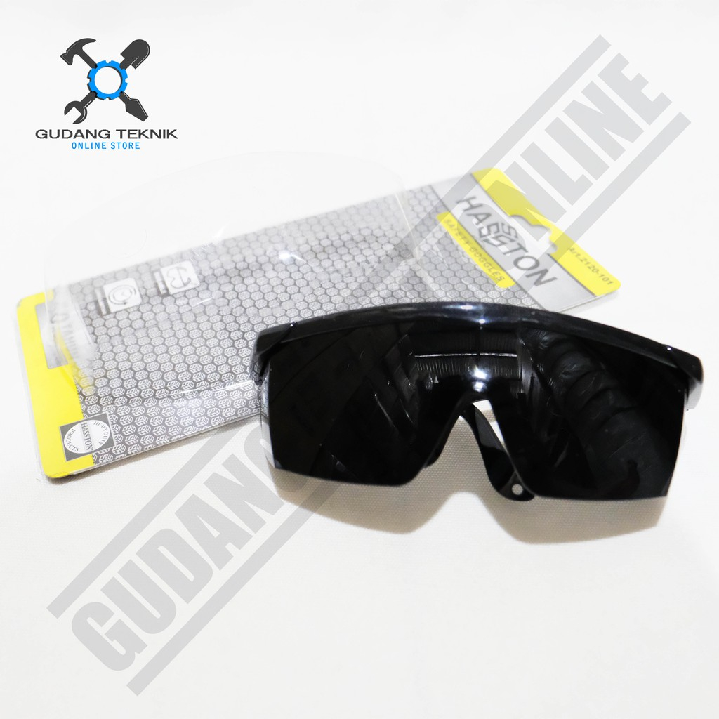 Kaca Mata Safety HASSTON PROHEX / Safety Googles Kacamata Kombinasi Bening HItam Kacamata Las HASSTON PROHEX