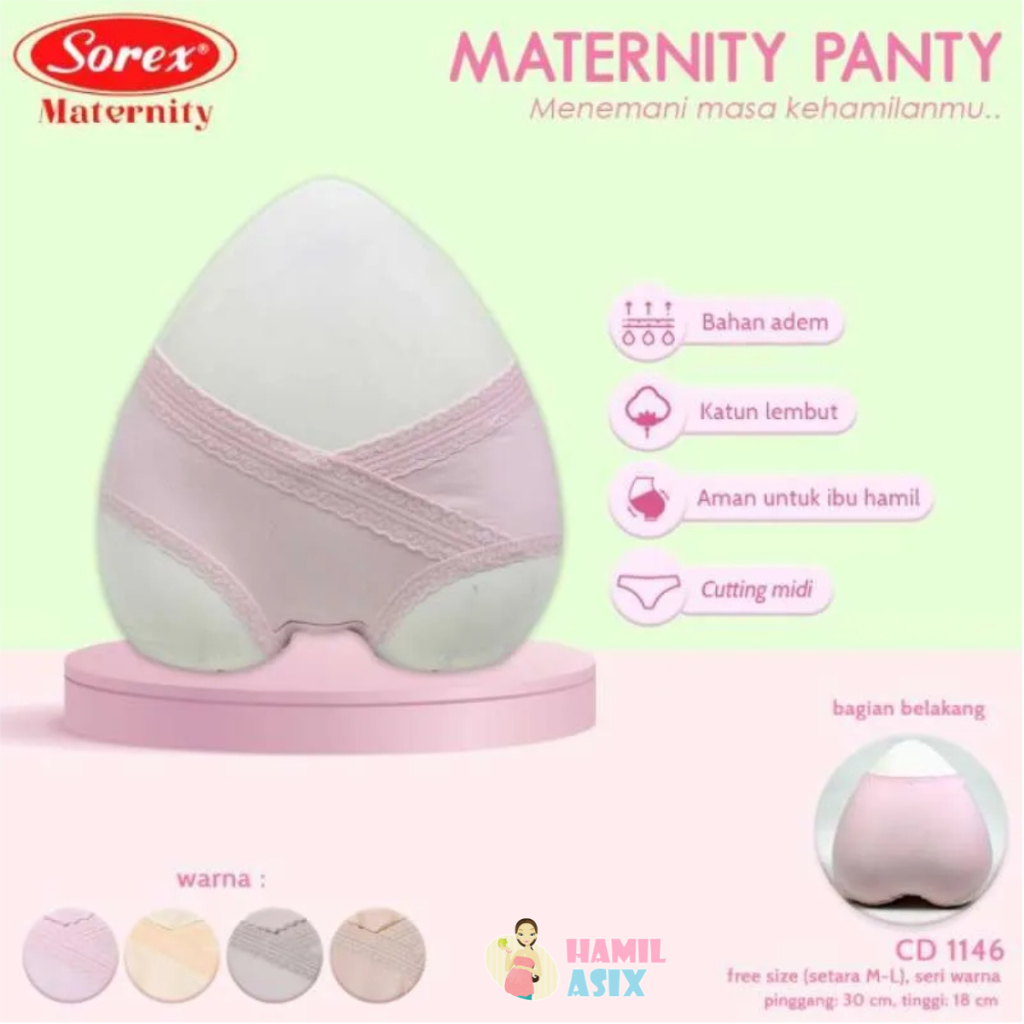 M0128 – Celana dalam /CD hamil hipster renda Sorex 1146 katun spandex