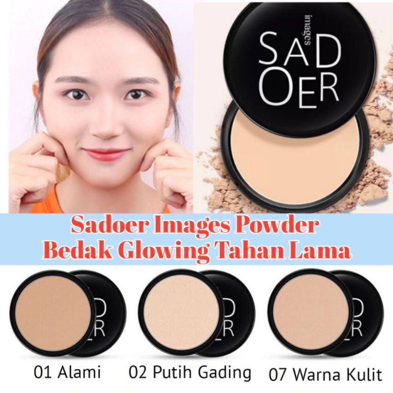 Sadoer Images Powder Bedak Glowing Tahan Lama Anti Air Images Professional Compact Powder bedak tebal