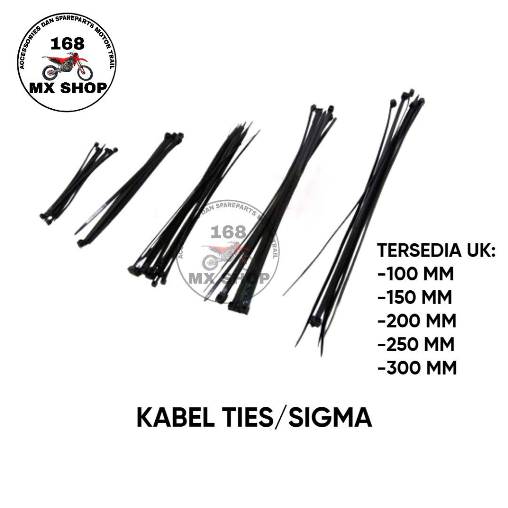 Kabel Ties Cable Ties Kabel Tis Hitam Sigma 100 150 200 250 300 mm