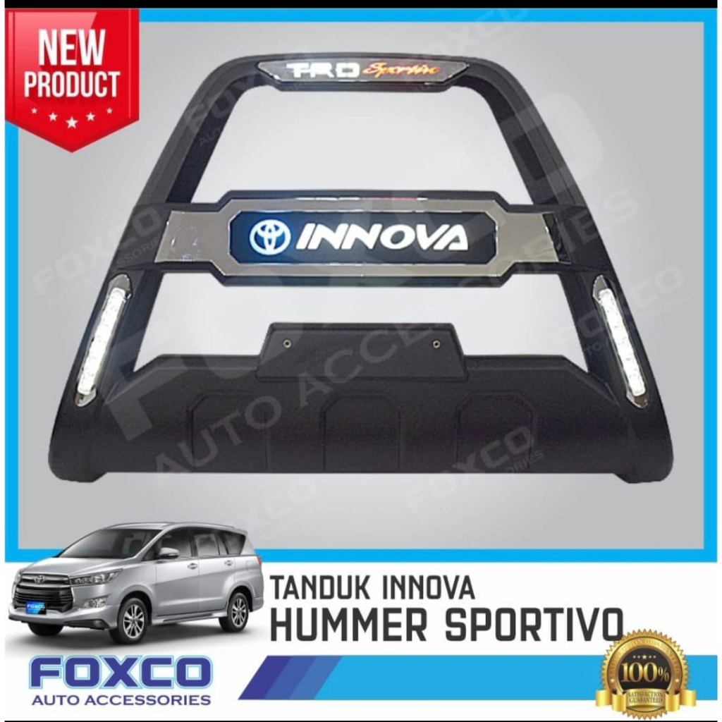 Tanduk Bumper Depan Mobil Innova Model TRD SPORTIVO LED