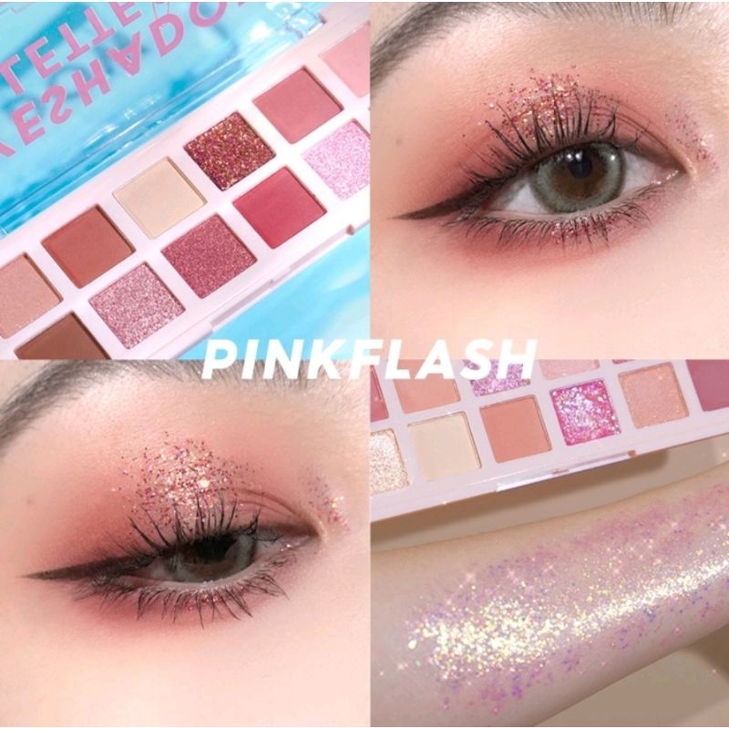 PINKFLASH PinkDessert Eyeshadow Palette 12 Color Shade Waterproof Long-lasting Eye Shadow