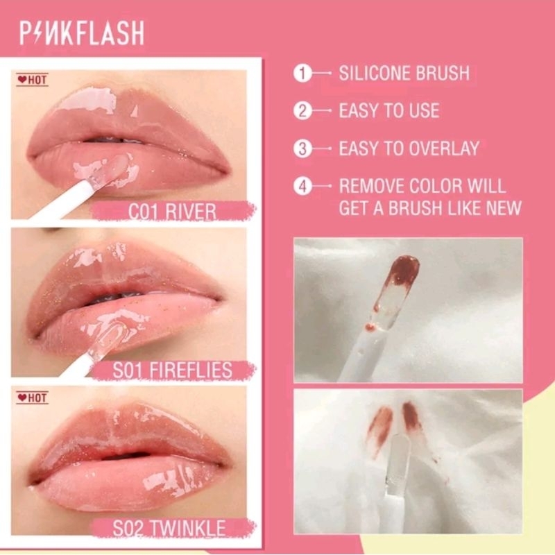 Pinkflash OhMyGloss Moisturizing Shine and Shimmer Plumping Lip Gloss Lip Tint