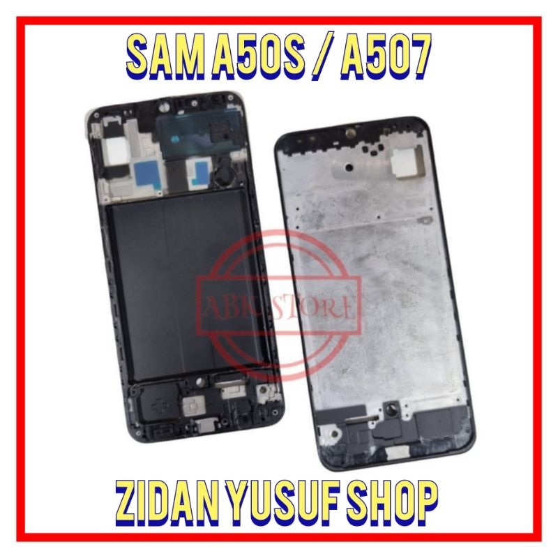 FRAME BAZEL BEZZEL TULANG TATAKAN LCD SAMSUNG A50S / A507 ORIGINAL